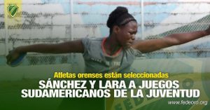 SÁNCHEZ Y LARA A JUEGOS SUDAMERICANOS DE LA JUVENTUD