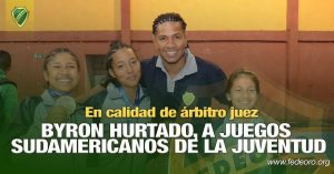 BYRON HURTADO, A JUEGOS SUDAMERICANOS DE LA JUVENTUD