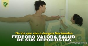 FEDEORO VALORA SALUD DE SUS DEPORTISTAS