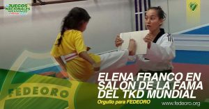 ELENA FRANCO EN SALÓN DE LA FAMA DEL TKD MUNDIAL