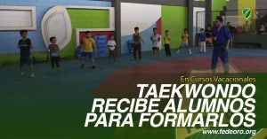 TAEKWONDO RECIBE ALUMNOS PARA FORMARLOS