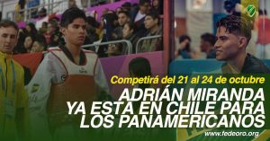 Lee más sobre el artículo ADRIÁN MIRANDA YA ESTÁ EN CHILE PARA LOS PANAMERICANOS