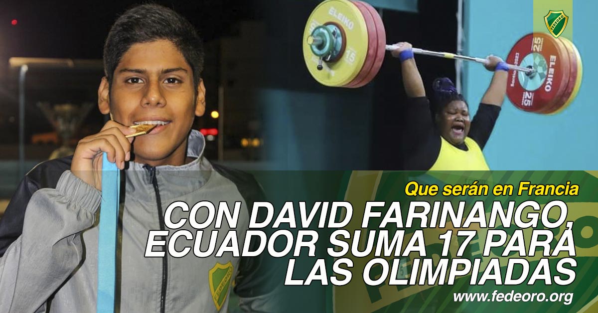 CON DAVID FARINANGO, ECUADOR SUMA 17 PARA LAS OLIMPIADAS