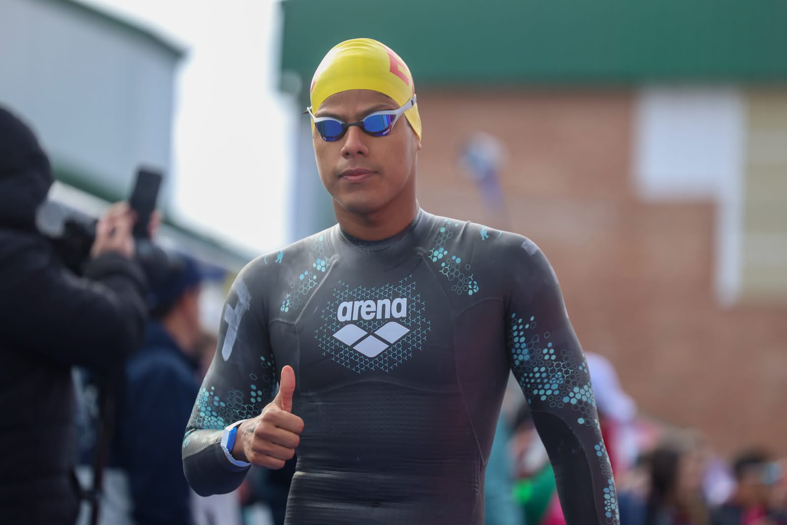David Farinango, nadador orense de aguas abiertas.